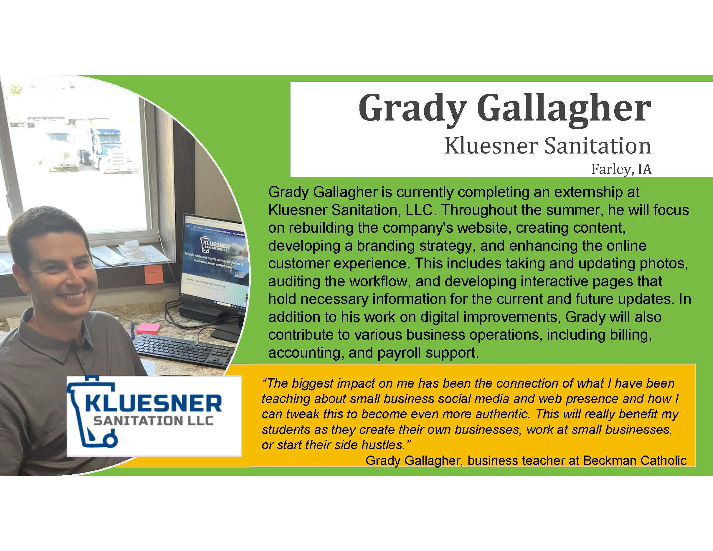 Grady Gallagher Teacher Externship