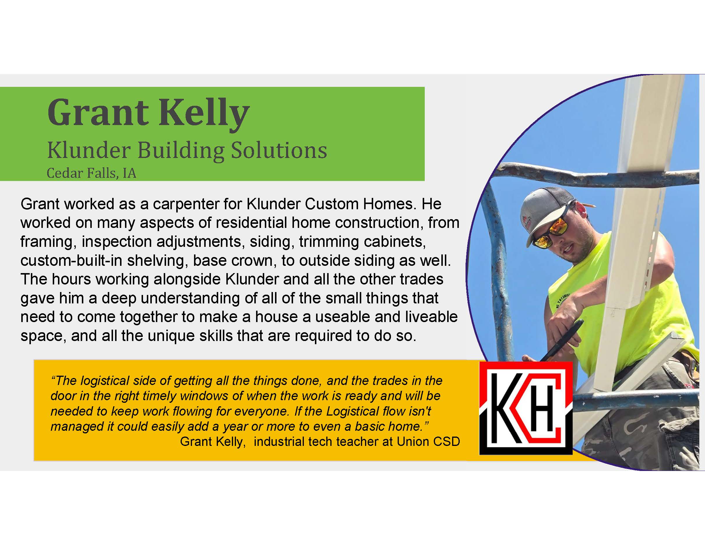 Grant Kelly Teacher Externship
